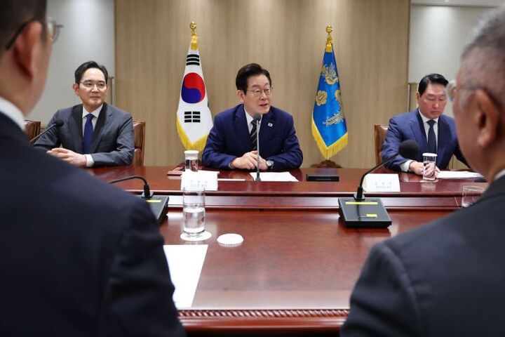 李在明會7大商業領袖　稱美韓半導體關稅需待美台談完才確定