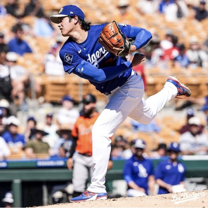   大谷翔平19日對戰舊金山巨人，以投手身分主投4.1局無失分，送出4次三振。圖/取自道奇 IG