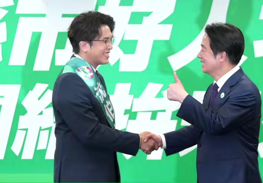 民進黨於5月13日提名綠委沈伯洋（左）參選台北市長。圖/翻攝自民進黨YT