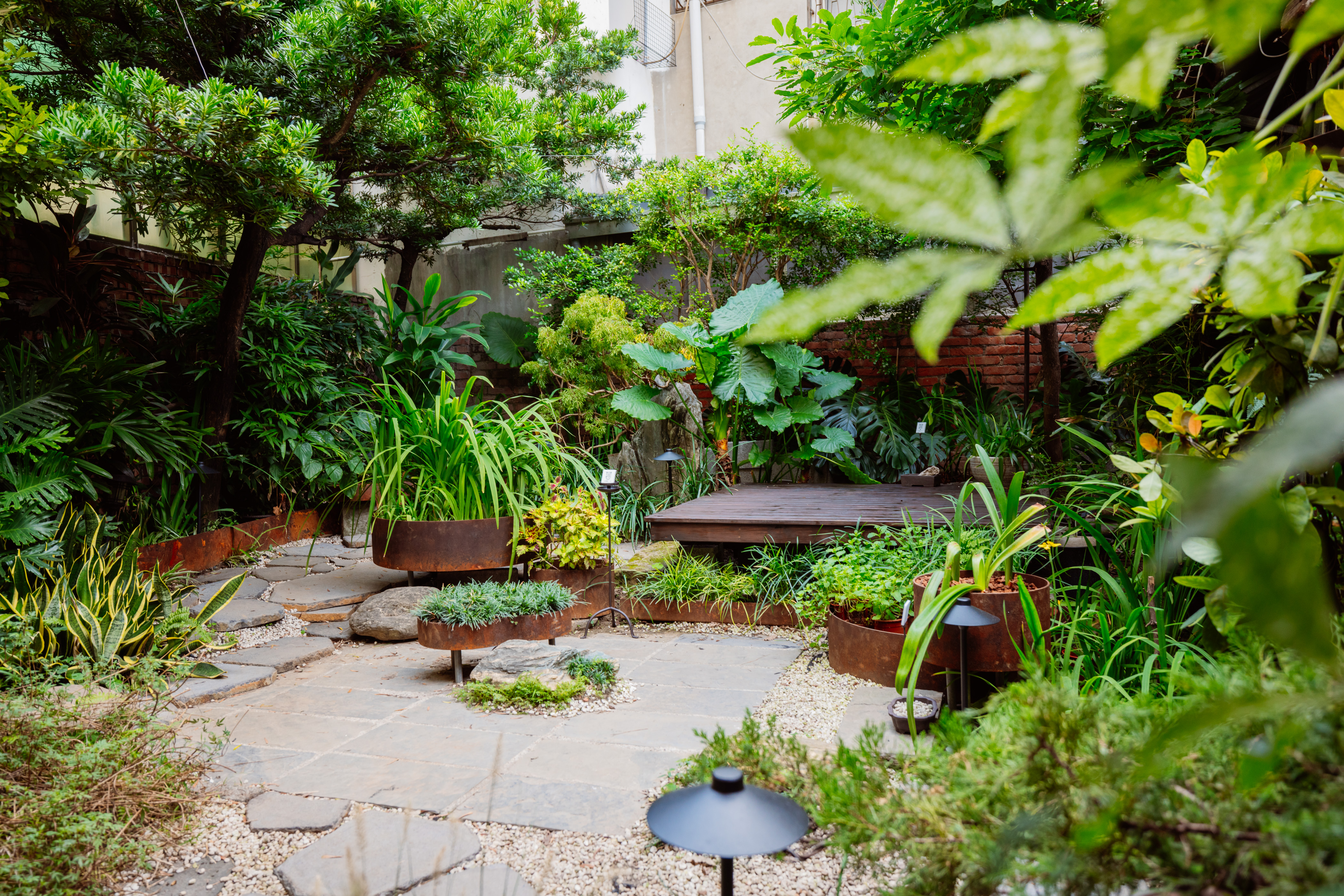 穀谷推出「植物鏈」展覽，結合線上導覽與庭園場景，重現嘉義畫家如陳澄波等人畫作中的植物意象。圖/嘉義市文化局提供