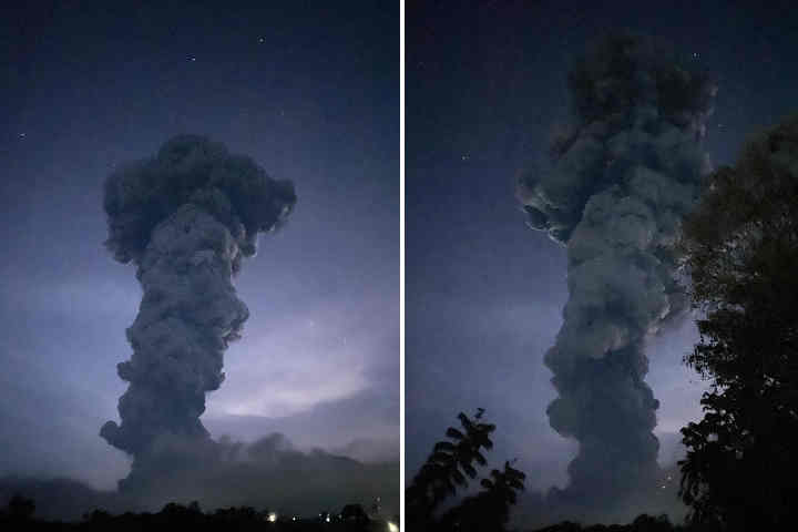 菲律賓坎拉翁火山噴發。圖/取自Ethan Asentista-Khoo《臉書》