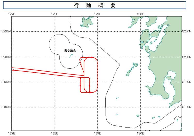 日本防衛省製圖顯示，Y-9確曾短暫闖入日本西南群島「男女群島」領空。圖／取自日本防衛省