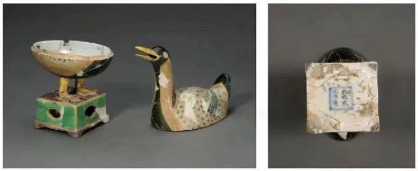 除了「歲歲鴨」（上上圖）外，博物館還藏有「明永樂甜白釉錐花三壺連通器」「明正統青花雲龍紋缸」「明天順青花鏤空松竹梅紋繡墩」等大陸一級文物。圖/取自央視新聞