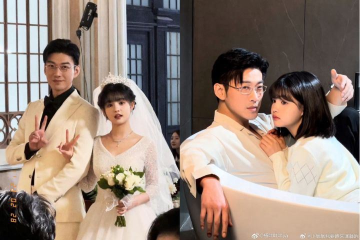 于龍與楊咩咩共同主演的《世界對我溫柔以待》《閃婚後夫人不按常理出牌》等甜寵短劇總計超過23部，播放量累計達23億次。圖/取自微博