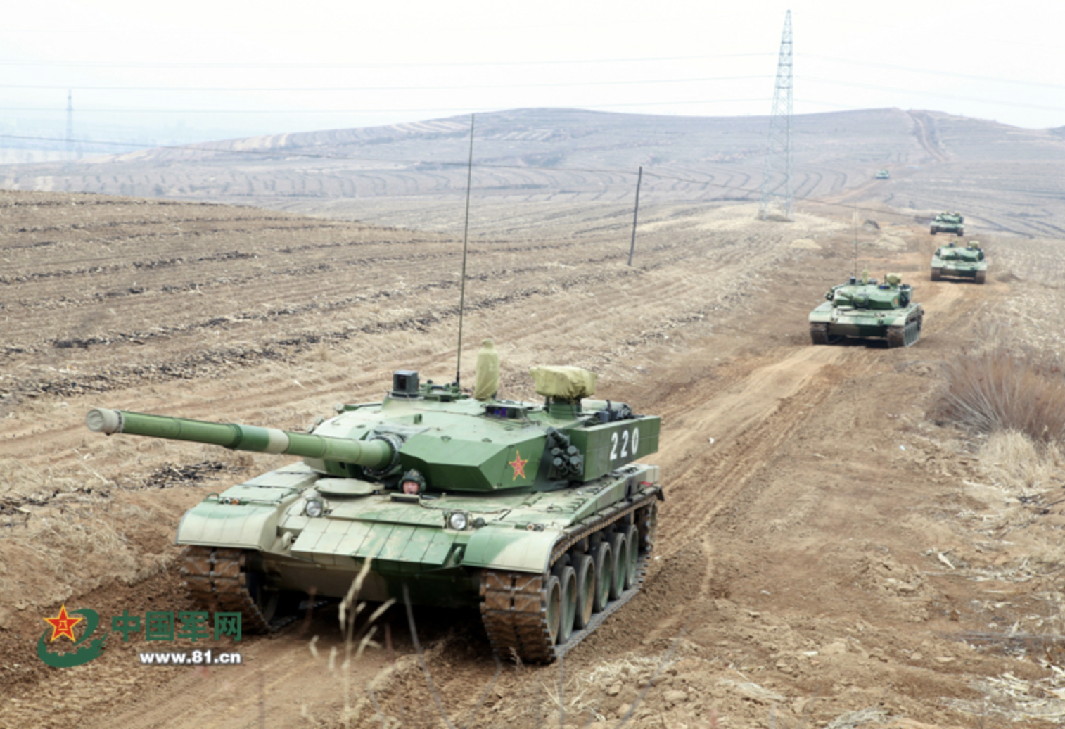 解防軍99型主戰坦克。圖/取自中國軍網