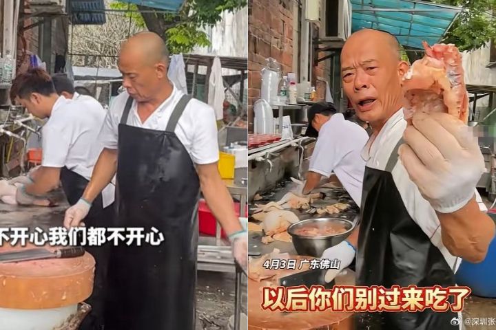 一家藏身於廣東順德村落的普通雞煲店，沒有精緻裝潢，甚至老闆還一度「勸退顧客」，卻在短短數日內迎來客流暴增20倍、排隊7小時的盛況。圖/取自影片