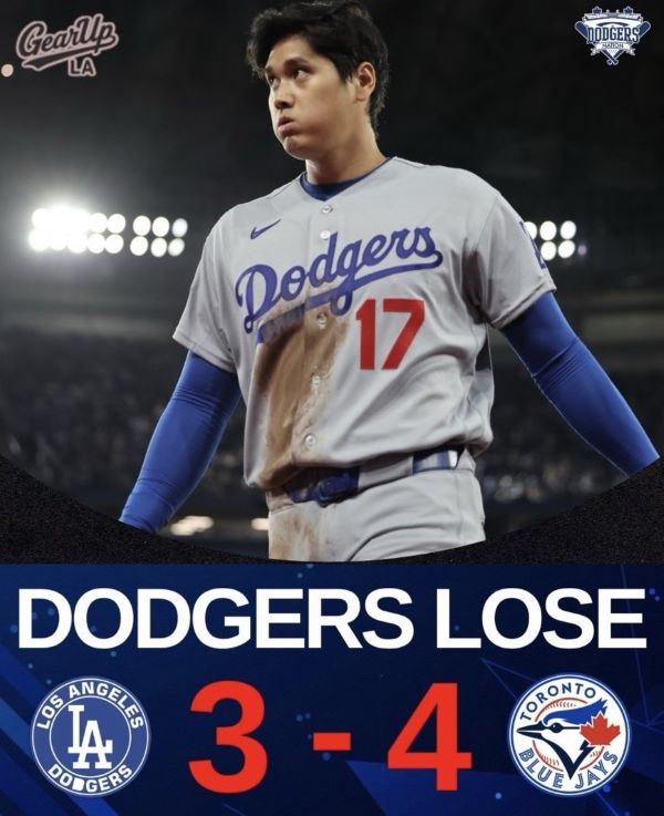   道奇9日續戰藍鳥，大谷翔平繳出優質先發，然而道奇牛棚未能守住領先優勢，最終遭藍鳥以4比3逆轉。圖/取自mlb IG