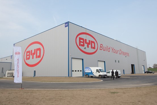 中國電動車製造商比亞迪（BYD）將在墨西哥建立一家新的電動車工廠，建立一個針對美國市場的出口中心。圖/取自新華社