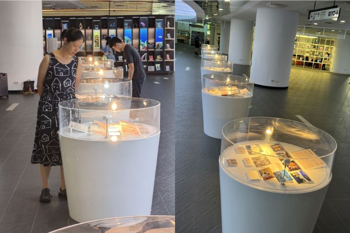 「轉角遇見舊時光」歷史文物展正在新北市立圖書館總館展出中。圖/沈春池文教基金會提供
