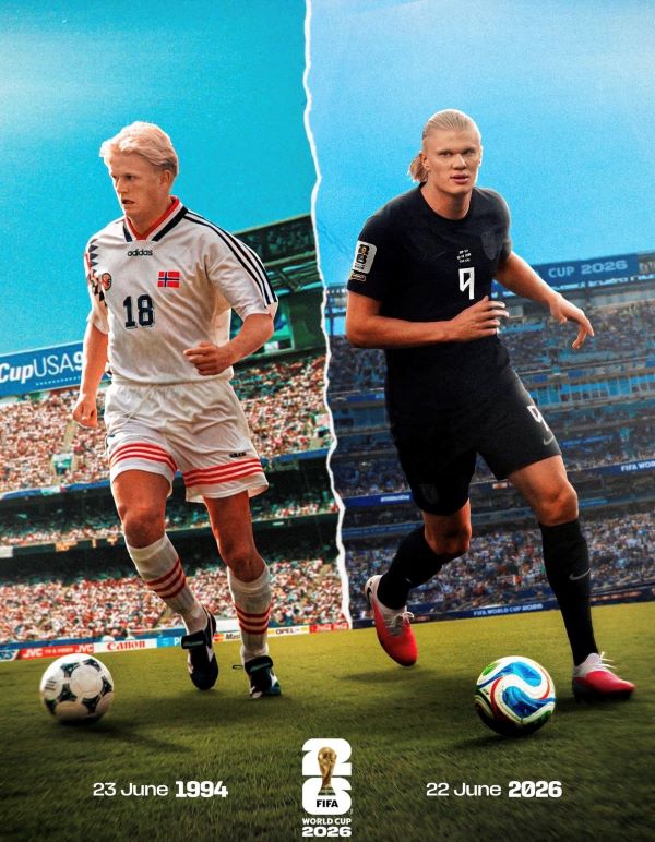 「魔獸」哈蘭德在比賽中，追隨父親的腳步和特色。圖/取自fifaworldcup IG