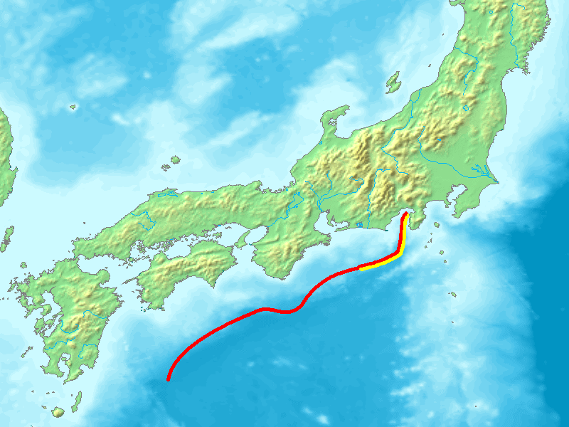 日本「南海海槽」所在位置。圖／取自維基百科