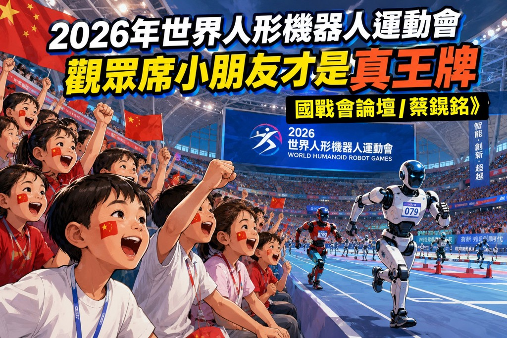 第二屆「世界人形機器人運動會」開幕式8月22日在北京舉行，圖為機器人入場畫面。（圖／台灣國際戰略學會提供）