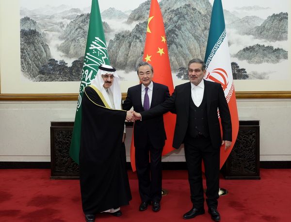 今年3月，伊朗與沙烏地阿拉伯在中國斡旋下恢復外交關係，近來因以哈衝突加強軍事合作。圖/中評社