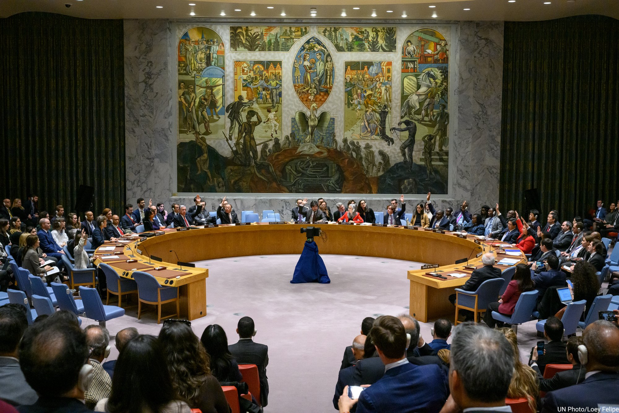 聯合國安全理事會週五否決了以色列與哈瑪斯停火的協議。圖/取自聯合國官方推特