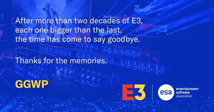 主辦單位ESA宣布將永久停辦E3電玩展。圖/取自E3官方《推特》