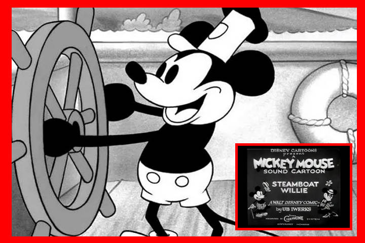 95年前《汽船威利號》短片中的初代米老鼠版權將進入公共領域。圖/取自Walt Disney Animation Studios官方《YouTube》頻道