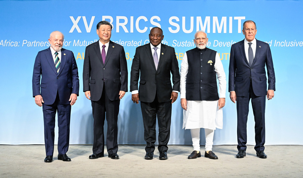 金磚五國（BRICS）峰會8月在南非登場，宣布邀阿根廷、埃及等六國加入。圖/取自新華社