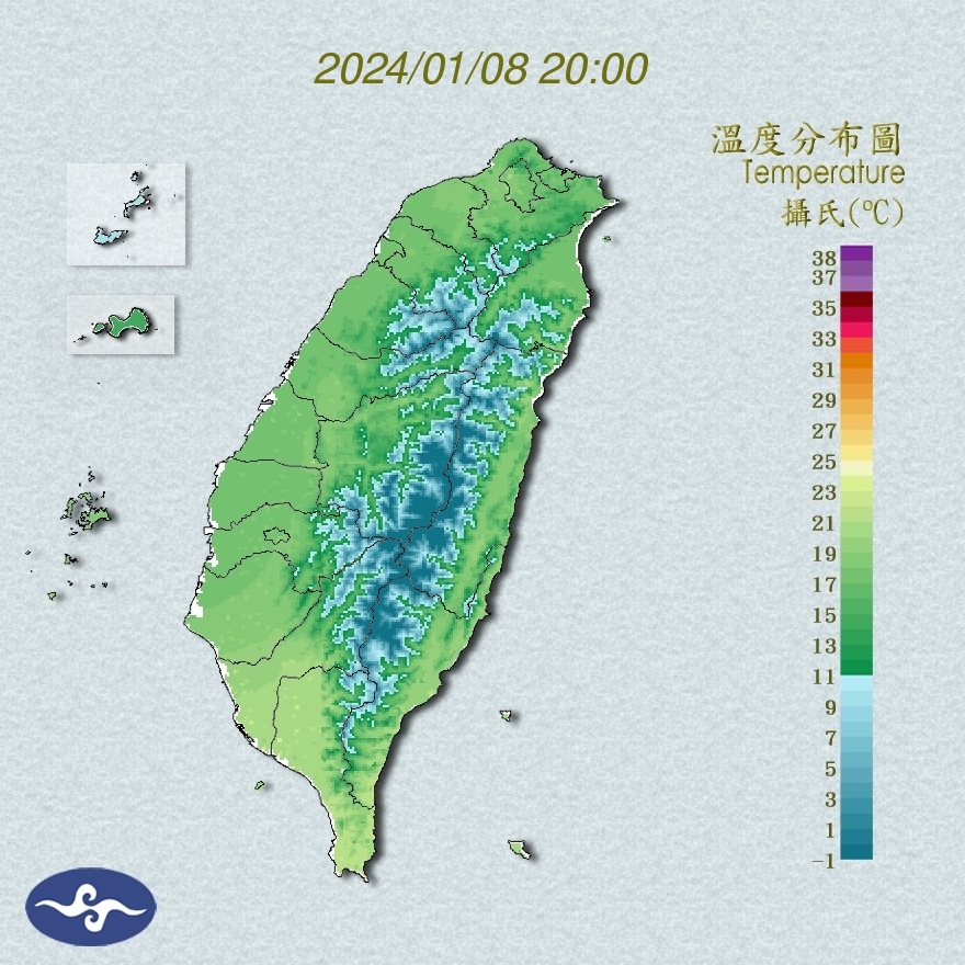 若溫度和水氣能配合，3000公尺以上高山不排除有機會飄雪。圖/取自中央氣象署