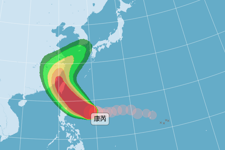 康芮颱風恐直撲台灣而來。圖/取自中央氣象署