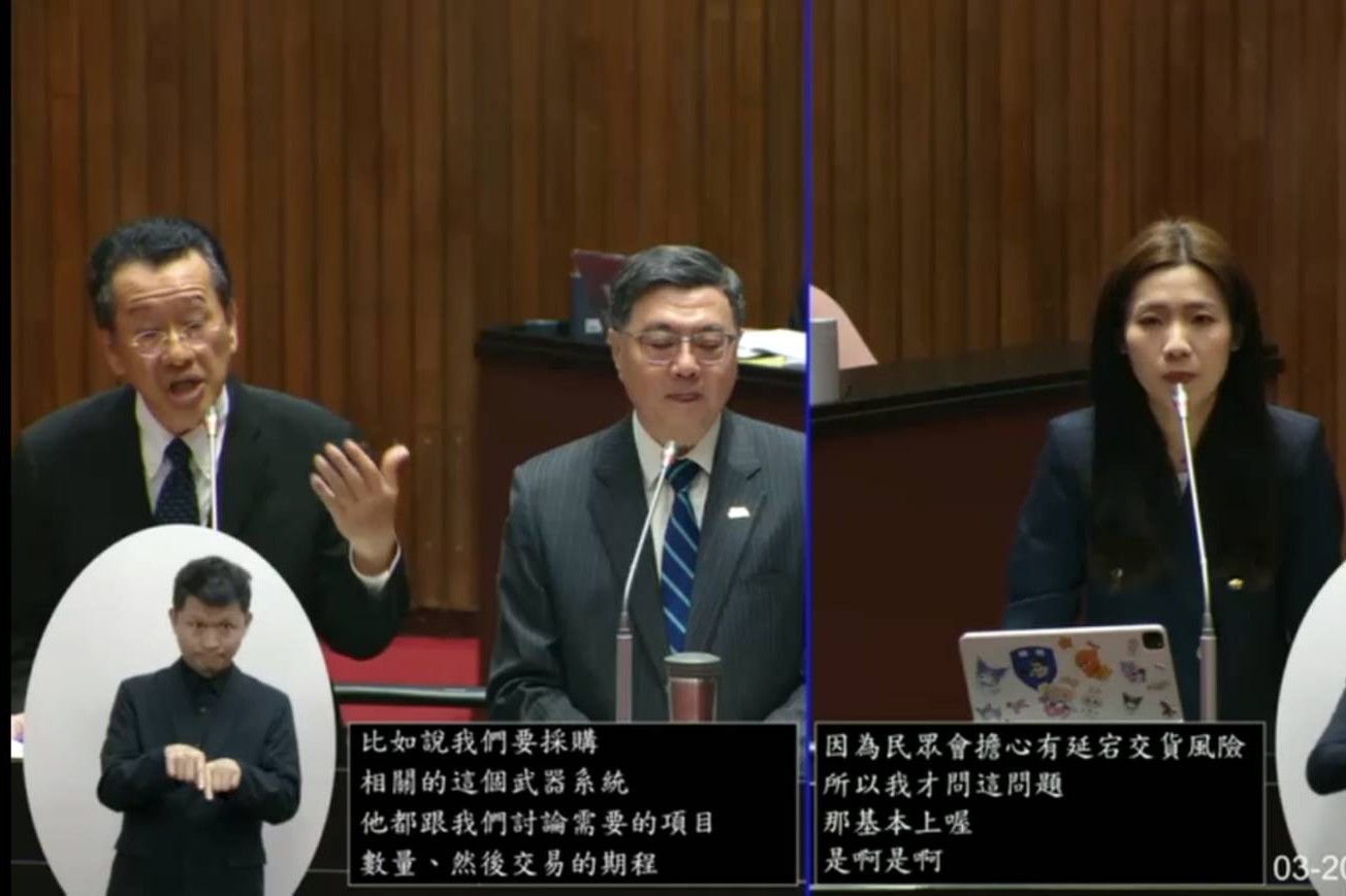 中東戰事將影響美軍售我彈藥？徐巧芯批顧立雄「一問三不知」