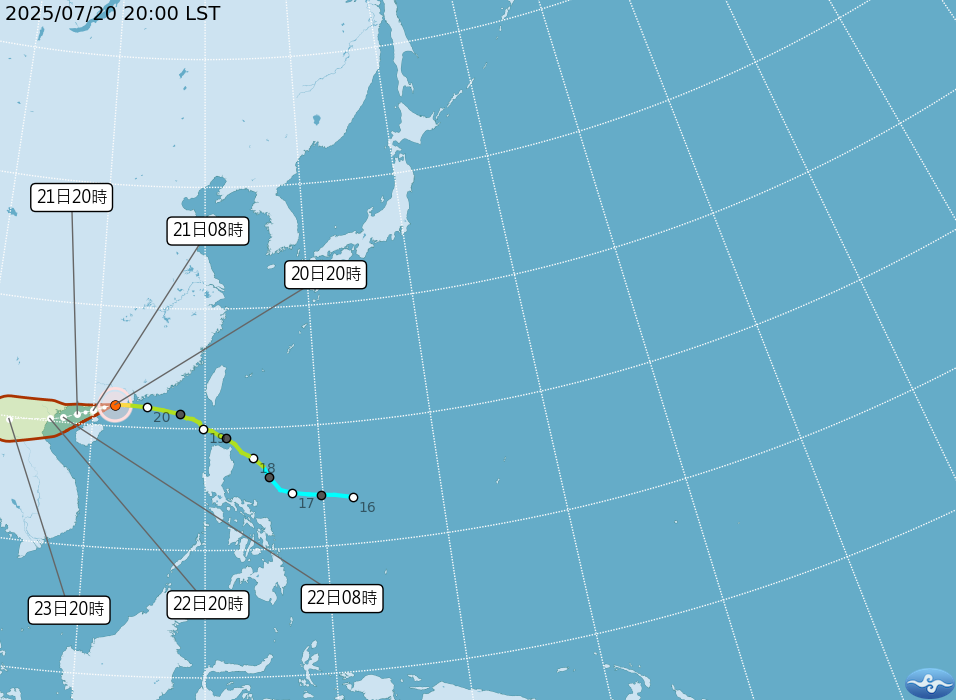 中度颱風薇帕路線圖。圖/取自中央氣象署