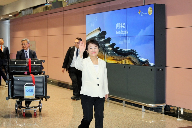台中市長盧秀燕15日結束歐洲德國、捷克及奧地利3國的出訪之旅。圖/中央社