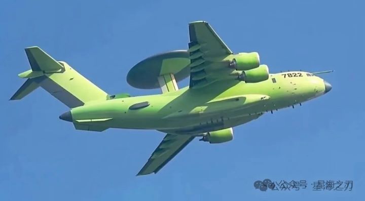 空警-3000對一般空中目標的探測距離可能達800至1000公里，對F-22、F-35等匿蹤戰機的探測距離則可能約400公里。圖/取自星海之刃公眾號