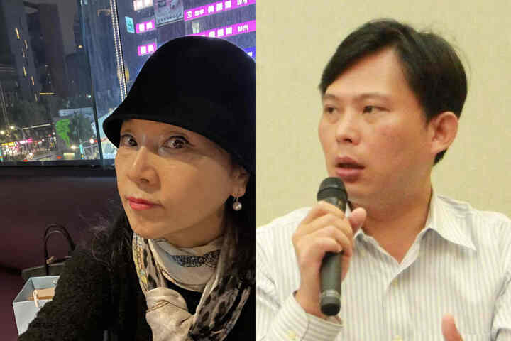 資深媒體人周玉蔻（左）與民眾黨立委黃國昌（右）。圖/取自周玉蔻、黃國昌《臉書》