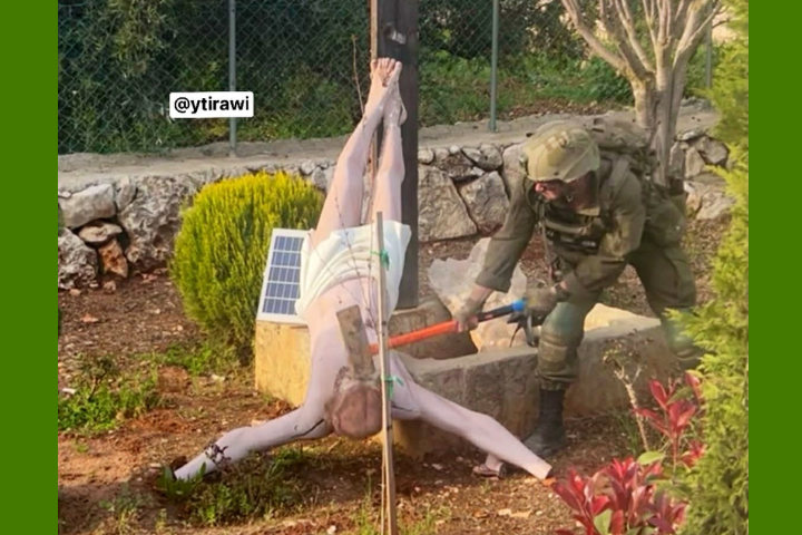 以色列士兵黎南砸毀耶穌受難雕像犯眾怒　以軍證實　納坦雅胡致歉