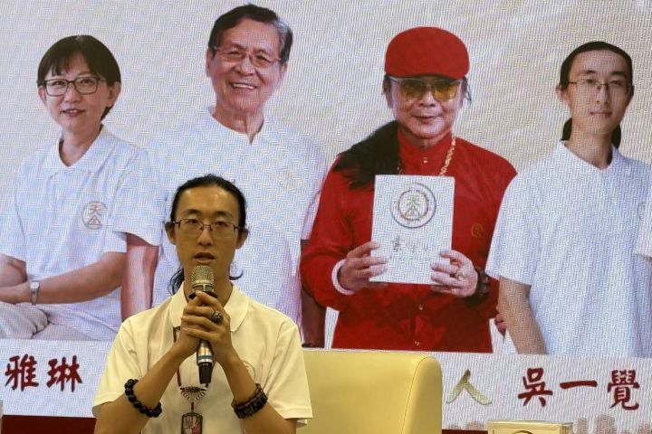 擁有航太工程碩士學位的青年專職素行者吳一覺，則分享了他如何從「行屍走肉」的內在崩坍中拯救自己。圖/梅花新聞網張蔭泉攝