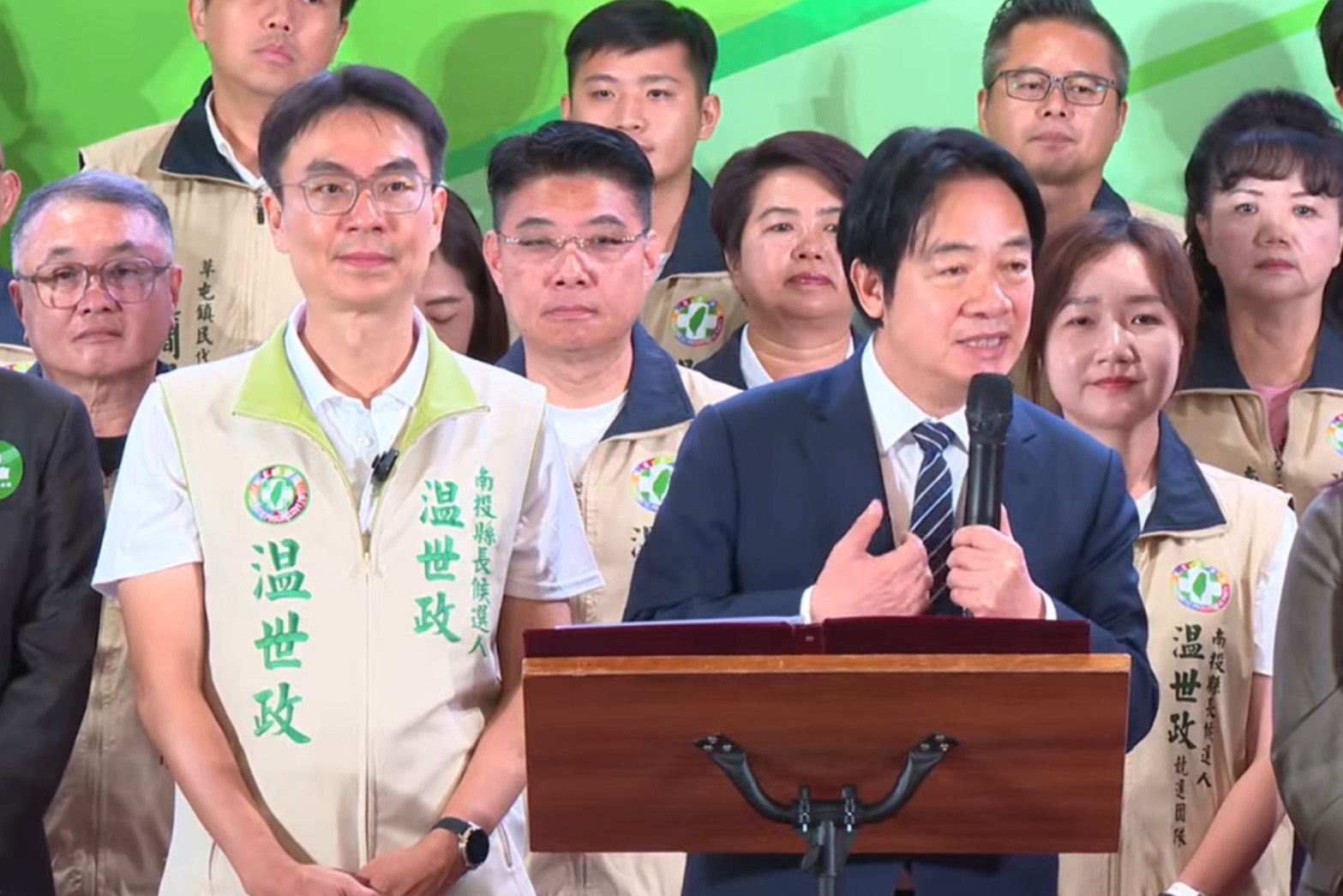 南投37席議員藍占30席！賴清德親率綠營南下　力挺温世政硬闖艱困選區