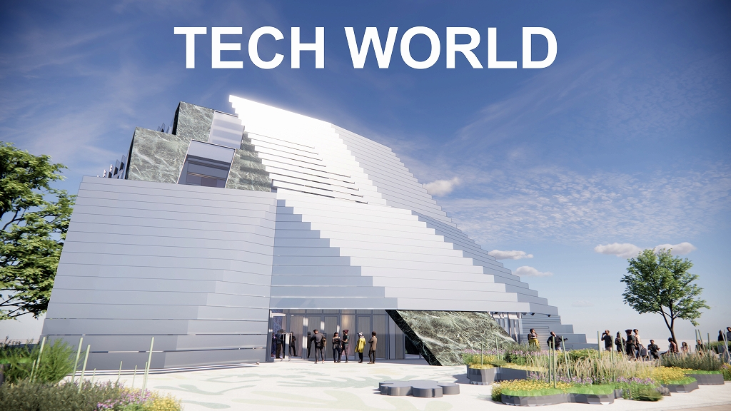 圖為大阪世博官網中，台灣「TECH WORLD館」示意圖，大阪世博4月13日開幕。圖／取自scroll 访问信息 访问信息  EXPO2025 OSAKA,KANSAI,JAPAN 官網