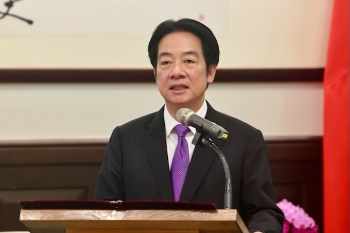 總統賴清德時任副總統時的前機要吳尚雨涉倒賣台灣機密給大陸，圖為賴清德。圖/中央社