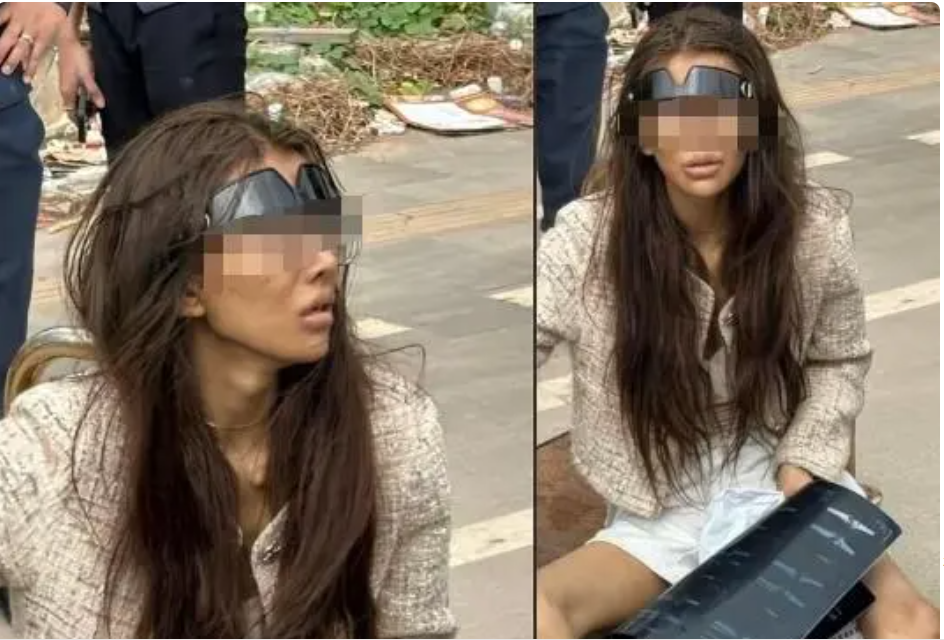 最近，網上出現一福建女網紅在柬埔寨街頭流浪，腿部疑似受傷。圖/取自上觀新聞