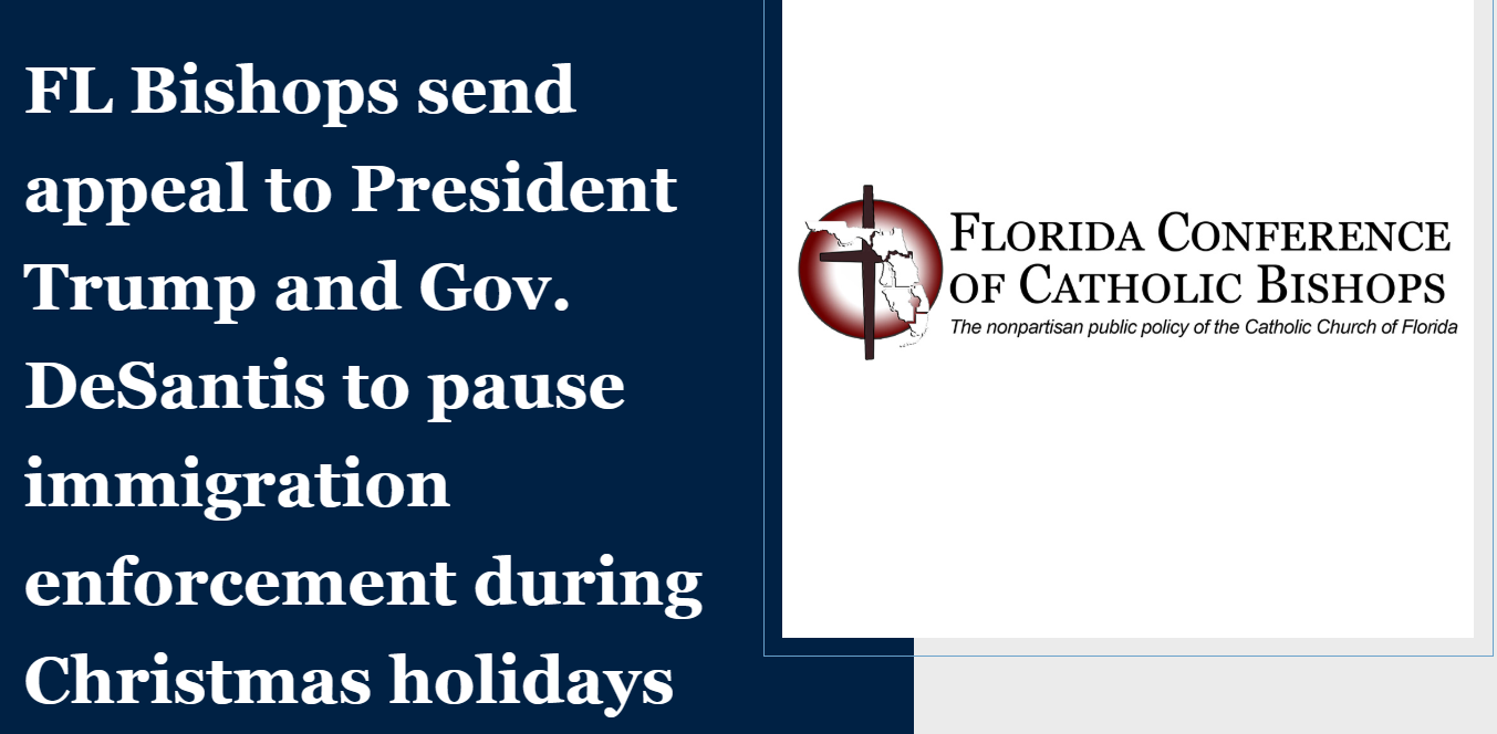 佛羅里達天主教主教會議成員發給川普的信函。圖/取自佛羅里達天主教主教會議官方網站