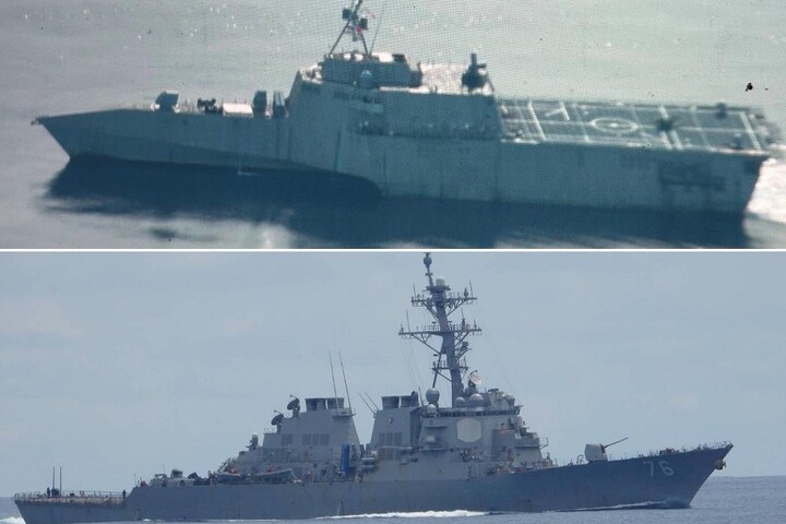 美海軍2軍艦駛入南海爭議海域　遭解放軍海軍跟監警告驅離