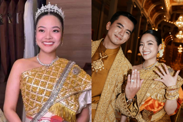 柬埔寨蓬索莉雅公主和謝夫川英在金邊舉行一連數日的世紀婚禮,場面極其奢華。圖/取自蓬索莉雅公主IG、新民周刊