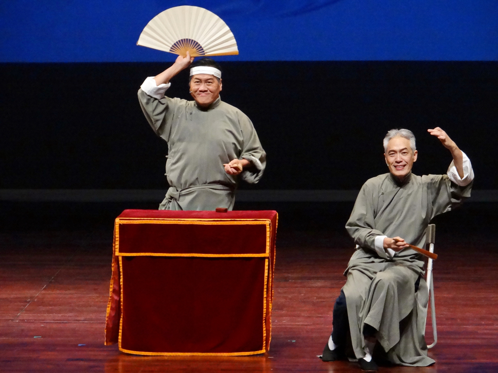 《台北相聲大會》邀來相聲黃金拍檔朱德剛（左）、樊光耀搭檔演出。圖/台北曲藝團提供