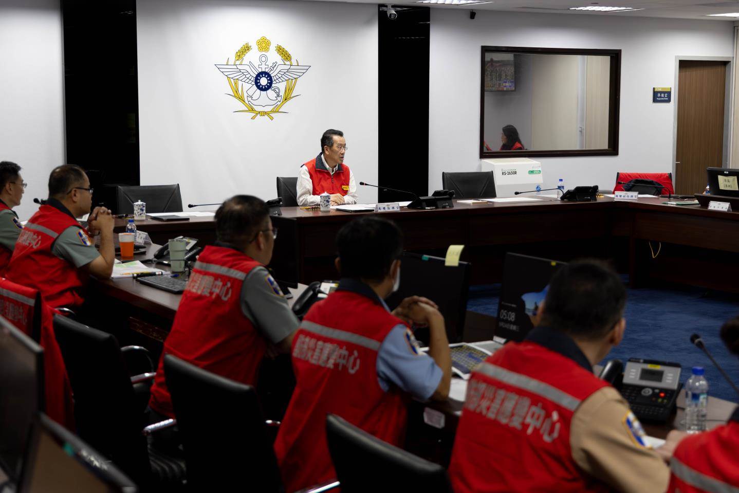 為應對軍演，國防部表示已成立應變中心。圖／取自國防部