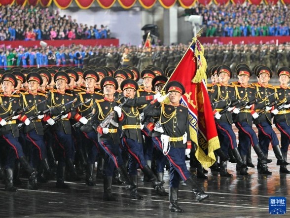  北韓約有兵力128萬，國防預算未公開，圖為2025年閱兵。圖/取自新華社