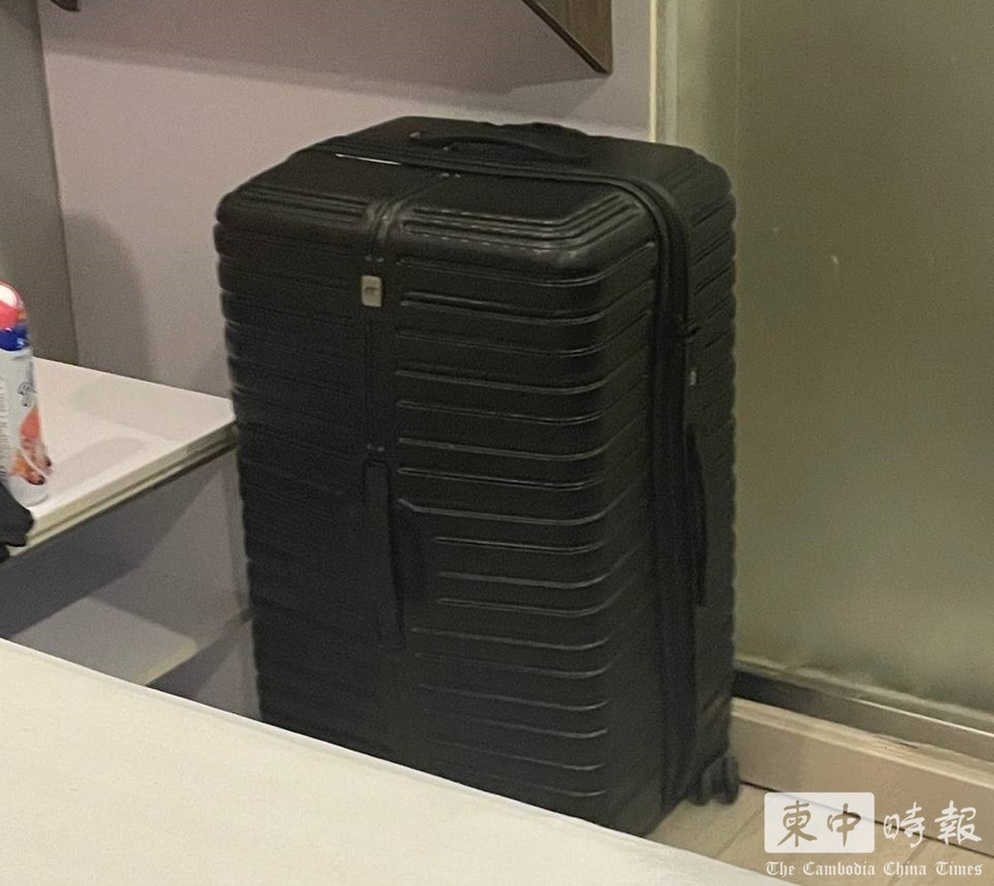 莊劉男屍體的行李箱。圖/柬中時報授權使用