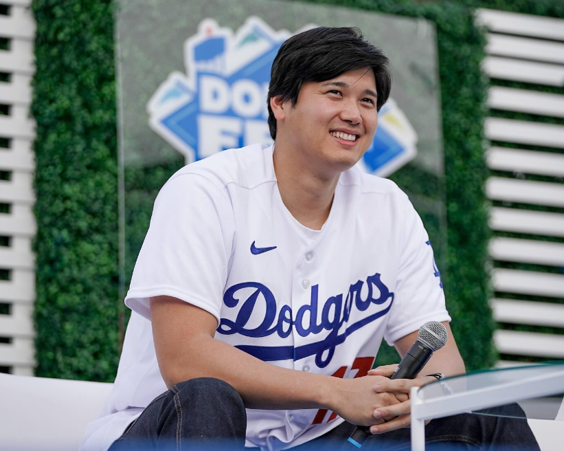 大谷翔平受訪時表示，妻子是普通日本女生。圖/取自Los Angeles Dodgers IG