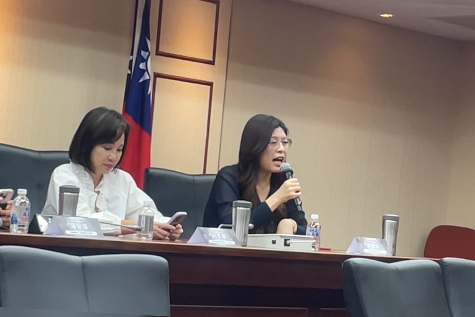 前立委鄭麗文表示，希望選民用選票告訴民進黨「我是人，我支持核電，我反青鳥、我反黑熊」。圖/記者洪子苓攝