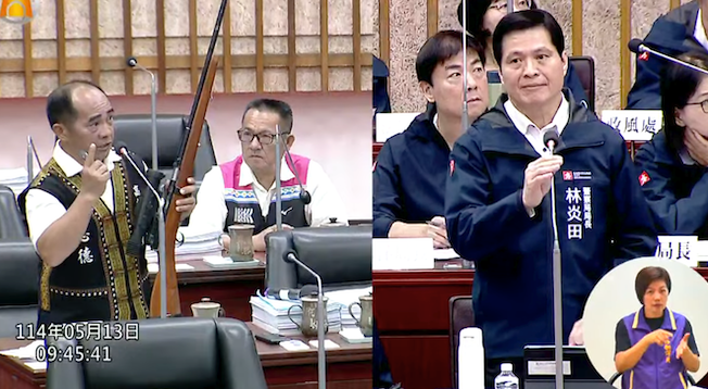 史上首次！高市議員竟帶獵槍質詢 陳其邁：尊重議長裁示