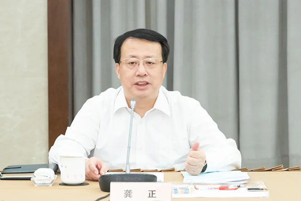 今年雙城論壇在台北舉行，蔣萬安表示，仍盼邀上海市長龔正來台。圖／取自上海國資委官網