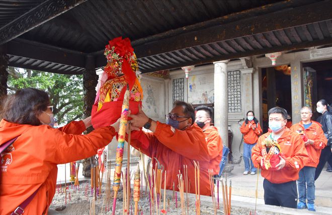 疫情結束後的2022年，台胞恭請媽姐分靈回到媽祖湄州祖廟進行安座。圖／取自莆田晚報