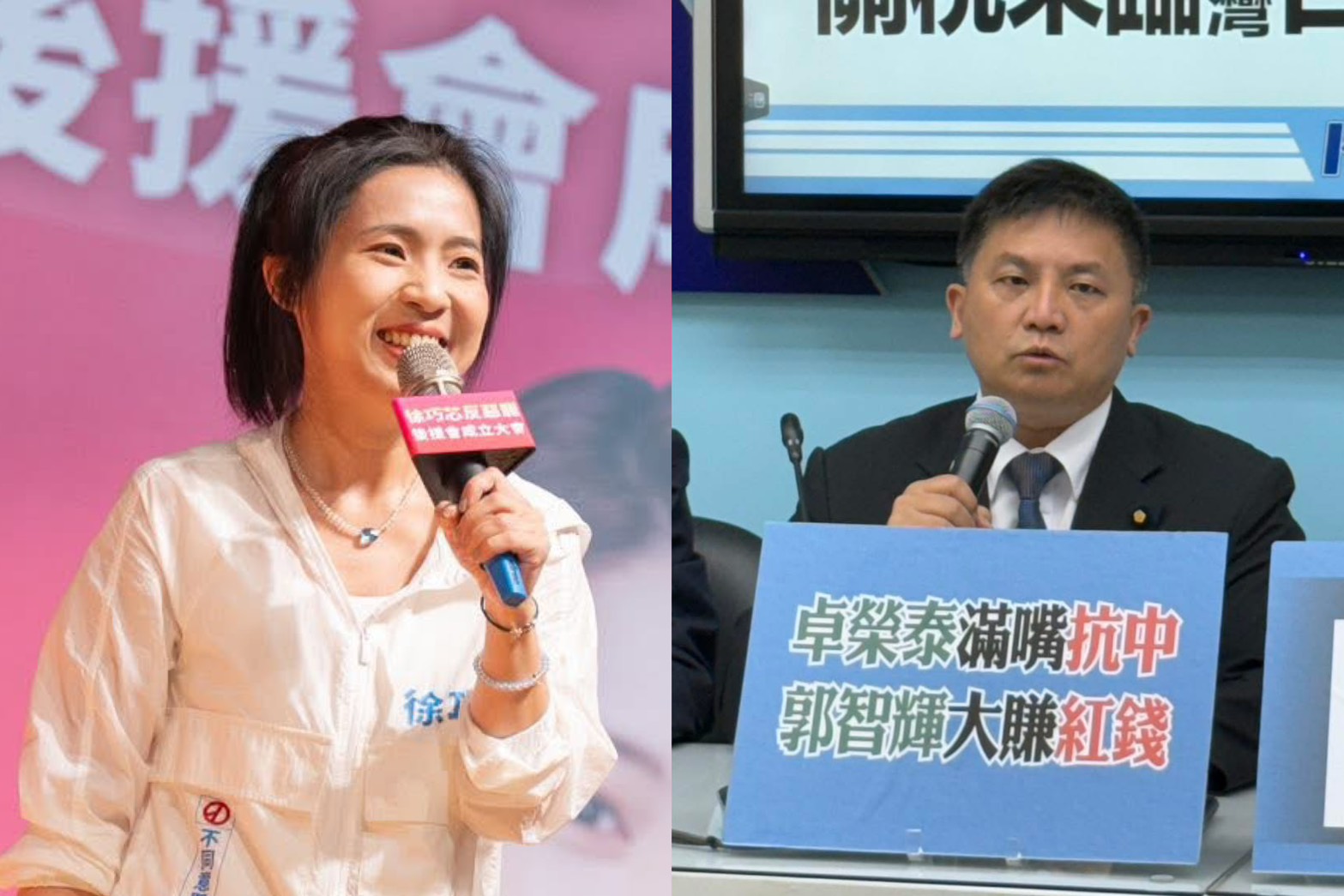 左為國民黨立委徐巧芯、右為國民黨立委吳宗憲。圖/取自徐巧芯、吳宗憲臉書