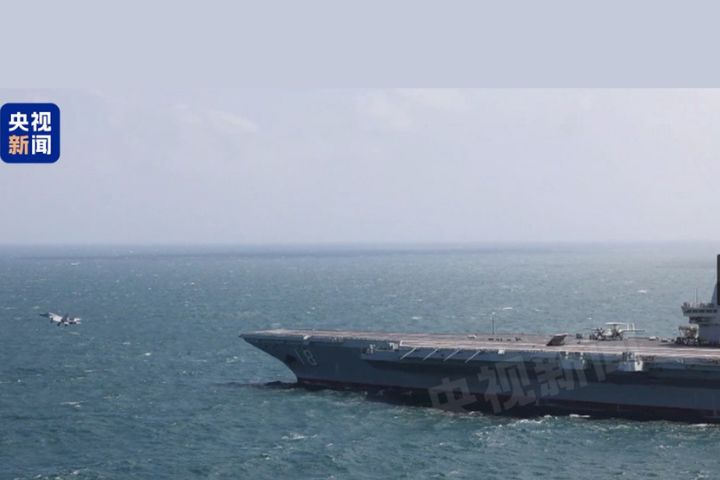 大陸官方在今年9月公開福建艦使用電磁彈射器成功起降空警-600、殲-35以及殲-15T三款艦載機。圖/取自大陸央視