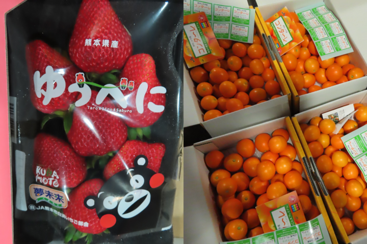 日本出口草莓（左）與鮮金柑（右）被驗出農藥殘留，全數退運或銷毀。圖/取自食藥署官網