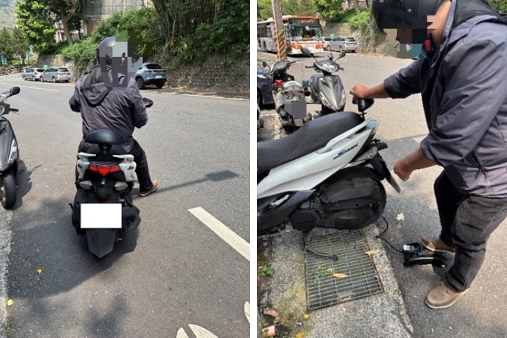 男子機車輪胎消氣受困山區　士林警及時協助排除困境